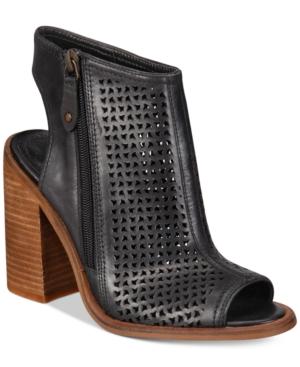 Kelsi Dagger Brooklyn Mason Perforated Block-heel Sandals Women's Shoes