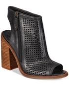 Kelsi Dagger Brooklyn Mason Perforated Block-heel Sandals Women's Shoes