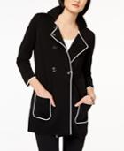 Tommy Hilfiger Colorblocked 3/4-sleeve Pea Coat, Created For Macy's