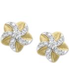 Effy Kidz Children's Diamond Flower Stud Earrings (1/10 Ct. T.w.) In 14k Gold