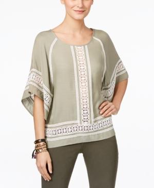 Karen Kane Lace-trim Kimono Top