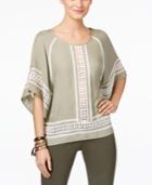 Karen Kane Lace-trim Kimono Top