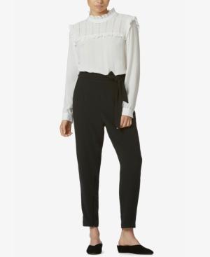 Avec Les Filles Victorian Ruffled Colorblocked Jumpsuit