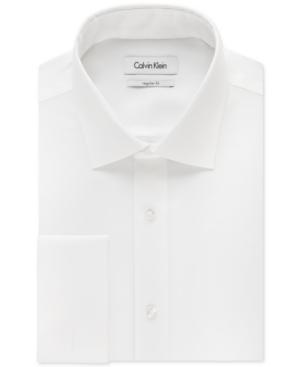 Calvin Klein Steel Classic-fit Non-iron Performance Solid French Cuff Dress Shirt