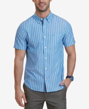 Nautica Men's Slim-fit Striped Short-sleeve Shirt