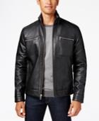 Cole Haan Faux-leather Trucker Jacket
