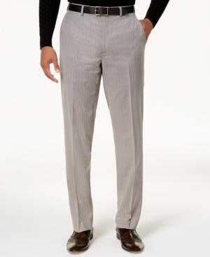 Sean John Men's Classic-fit Stretch Gray Pinstripe Suit Pants