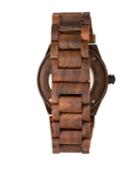 Earth Wood Grand Mesa Automatic Skeleton Wood Bracelet Watch Brown 44mm