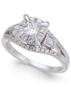Diamond Princess Engagement Ring (1 Ct. T.w) In 14k White Gold
