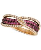 Le Vian Raspberry Rhodolite (3/4 Ct. T.w.) & Diamond (1/3 Ct. T.w.) Ring In 14k Rose Gold