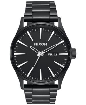 Nixon Men's Sentry Black Stainless Steel Bracelet Watch 42mm A356-502-00