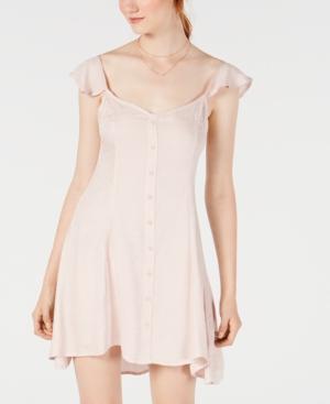 Material Girl Juniors' Button-front Flutter Dress, Created For Macy's