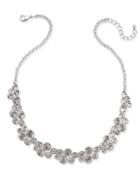 Charter Club Silver-tone Crystal Cluster Collar Necklace, Created For Macy's