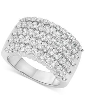 Four-row Diamond Band (2 Ct. T.w.) In 14k White Gold