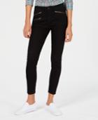 Vanilla Star Juniors' Moto-zip High-rise Skinny Jeans