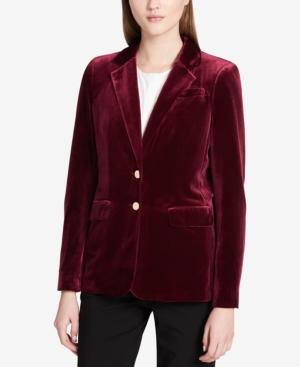 Calvin Klein Velvet Two-button Blazer