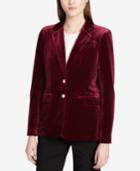 Calvin Klein Velvet Two-button Blazer