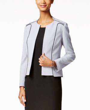 Kasper Crepe Open-front Jacket