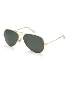 Ray-ban Sunglasses, Rb3025k Aviator Solid Gold