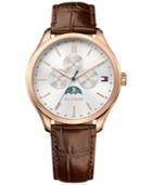 Tommy Hilfiger Men's Sport Lux Brown Leather Strap Watch 42mm 1791306