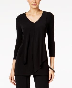 Alfani Layered-look Draped-front Top, Only At Macy's