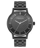 Kenneth Cole New York Men's Black Bracelet Watch With Black Classic Dial, 44mm