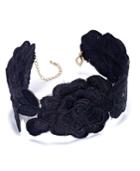 Thalia Sodi Gold-tone Lace Flower Choker Necklace, Created For Macy's