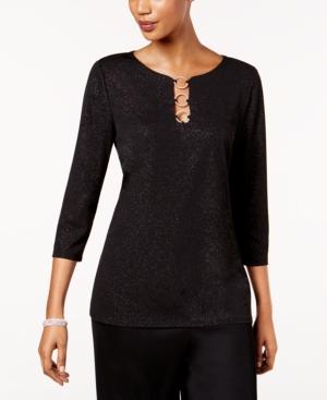 Msk Rhinestone-embellished Glitter Top