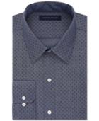Tommy Hilfiger Nadal Collection Men's Fitted Flex Collar Juniper Print Performance Dress Shirt