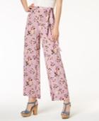 One Hart Juniors' Floral-print Wide-leg Pants, Created For Macy's