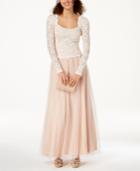 Jump Juniors' Lace-top Tulle-skirt 2-pc. Gown