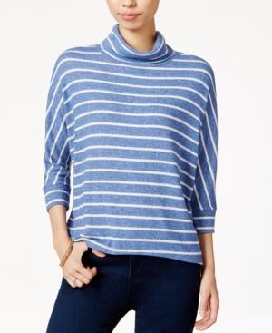 Maison Jules Striped Dolman-sleeve Turtleneck, Only At Macy's
