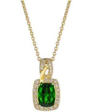 Le Vian Pistachio Diopside (3/4 Ct. T.w.) & Diamond (1/8 Ct. T.w.) Pendant Necklace In 14k Gold