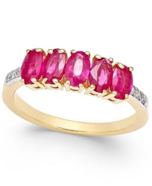 Ruby (1-3/4 Ct. T.w.) And Diamond Accent Ring In 14k Gold