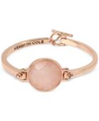 Kenneth Cole New York Rose Gold-tone Pink Stone Bangle Bracelet