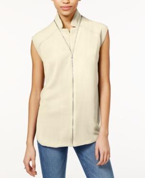 Rachel Rachel Roy Zip-detail Lapel Blouse