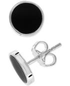 Effy Men's Onyx (8mm) Stud Earrings In Sterling Silver