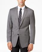 Calvin Klein Men's Grey Neat Slim-fit Sport Coat