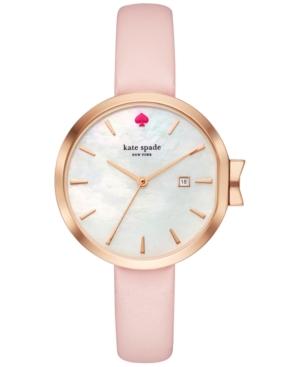 Kate Spade New York Women's Park Row Pink Leather Strap Watch 34mm Ksw1325