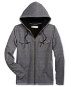 Levi's Men's Macola Houndstooth Plaid Hooded Sweatshirt With Faux-sherpa Lining