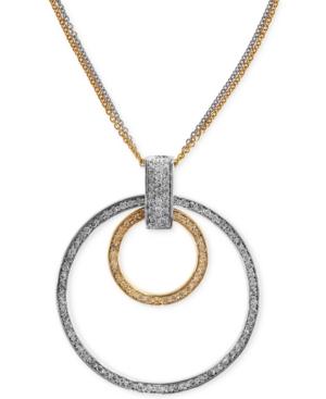 Effy Diamond Two-tone Circle Pendant In 14k Gold (9/10 Ct. T.w.)