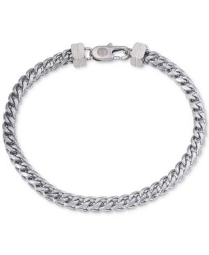 Esquire Men's Jewelry Herringbone Bracelet In Stainless Steel, Created For Macy's