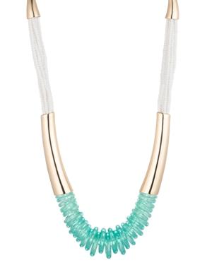 Trina Turk 24 Ring And Seed Bead Multi Row Necklace