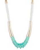 Trina Turk 24 Ring And Seed Bead Multi Row Necklace