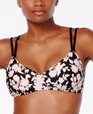 Bikini Nation Pickin' Petals Printed Strappy Bikini Top Women's Swimsuit