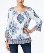 Inc International Concepts Ruffled Peasant Top, Created For Macy's