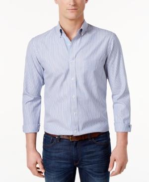 Club Room Men's Striped Button-down Shirt, Only At Macy's