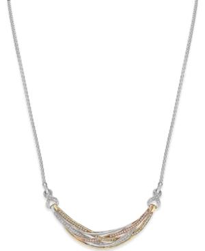 Diamond Tri Orbit Necklace (1/2 Ct. T.w) In 14k Two-tone Gold And Sterling Silver