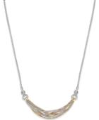 Diamond Tri Orbit Necklace (1/2 Ct. T.w) In 14k Two-tone Gold And Sterling Silver