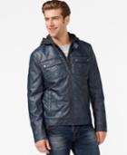 Kenneth Cole Hooded Quilted Bomber Jacket